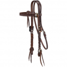 Tough-1 Braided Harness Leather Brow Headstall
