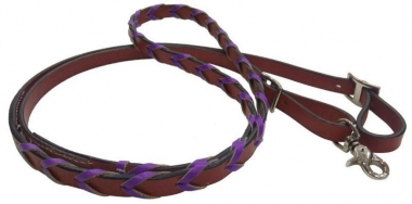 Showman Braided Leather Rein