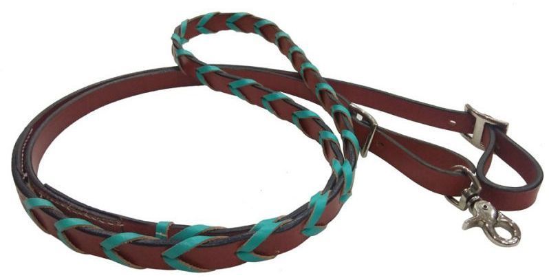WESTERN SADDLE HORSE NYLON ROPE BARREL RACING CONTEST REINS RED WHITE BLUE 