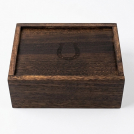 Horse Keepsake Wood Box with Horseshoe - 9 x 7 x 4