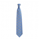 Weston Sky Blue Silk Tie Featuring Golden Horses