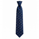 Horsemans Heritage Blue Silk Tie Featuring Golden Horses