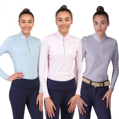Chemise Équestre Chestnut Bay Performance Rider SkyCool - Manches Courtes - Bleu Taille XL