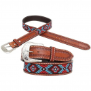 Circle Y Infinity Red Aztec Belt