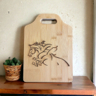 Jumping Horse 8 x 11 Bamboo Cutting Board / Charcuterie Board / Cheese Board