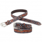 Circle Y Bronco Blue Texas Belt