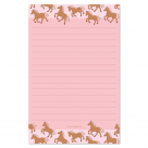 Pink Western Horses Notepad - 4 inch  x 6 inch