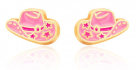 Girl Nation Cutie Stud Earrings - Western Cowgirl Hat