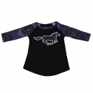 Cowgirl Hardware Bandana Running Horse Raglan Top