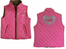 Girls Bling Horse Heart Quilted Vest
