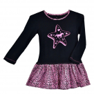 Cowgirl Hardware Wavy Star Mini Leopard Long Sleeve Dress - Infant/Toddler