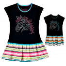 Cowgirl Hardware Sugar Horse Serape Short Sleeve Dress - Infant/Toddler