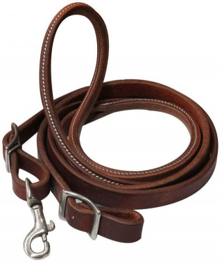 74047 Showman ® 7ft heavy oiled harness leather reins. main image 0