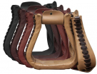 Showman Leather Covered Stirrups