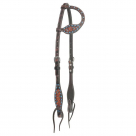 Circle Y Bronco Blue Texas Flower One Ear Headstall