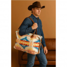 Southwest Printed Duffle Bag – White River Cream and Turquoise
