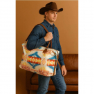 Southwest Printed Duffle Bag – White River Cream and Turquoise
