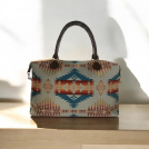 Southwest Printed Duffle Bag – White River Cream and Turquoise