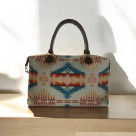 Southwest Printed Duffle Bag – White River Cream and Turquoise