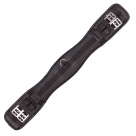 Rugged Ride Double Elastic Waffle Neoprene Lined Shaped Dressage Girth with Center D-Ring