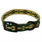 Nylon Dog Collar Aztec Design Green and Yellow