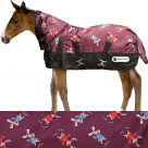 Derby House 600 Denier Waterproof Mini/Pony Combo Neck Turnout Blanket - Merry Moose-Mas - 200 gram