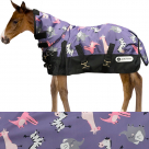 Derby House 600 Denier Waterproof Mini/Pony Combo Neck Turnout Blanket - Zoo-La-La - 200 gram