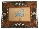 Running Horses and Leather Tooled Picture Frame 5X7