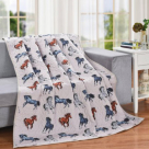 De Leon Collections Horses Quilt Throw Blanket