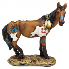 De Leon Collections Standing Pinto Horse Statue - 4 in