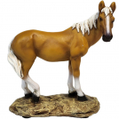 De Leon Collections Standing Sorrel Horse Statue