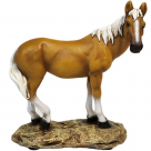 De Leon Collections Standing Sorrel Horse Statue