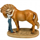 De Leon Collections Boy with Brown Horse Statue - 6.5 in