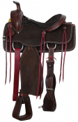 Double T Classic Stitch Dark Prairie Roper Style Saddle