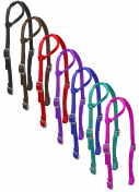 Rugged Ride Rolled One Ear Nylon Headstall - 3/4 inch