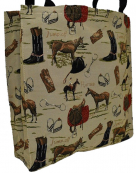 English Horse Tote Bag - Large