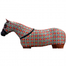 Rugged Ride Full Body Lycra Slinky - Orange/Turquoise Diamonds