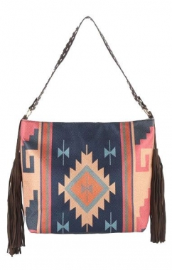 Uptown Buckle Flap Shoulder Bag with Aztec Pattern Strap – Rivers' Rustic  Designs