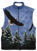 Trail Crest Eagle Print Sherpa Lined Fleece Vest