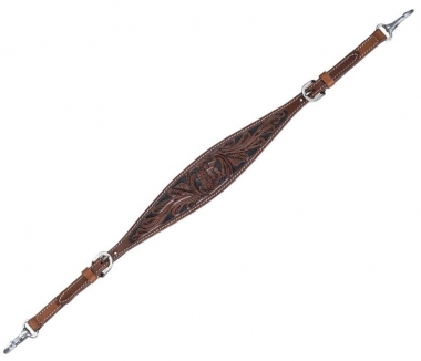 Showman ® Leather floral tooled wither strap
