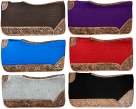 Rugged Ride Contoured Felt Pad with Floral Basketweave Tooled Wear Leathers - 32 x 32