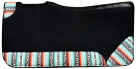 Rugged Ride Felt Saddle Pad With Printed Overlay Wear Leathers - Serape Cow