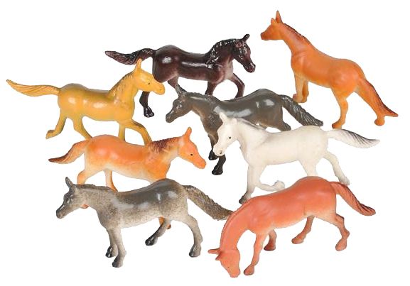 plastic play horses