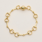 Gold Tone Snaffle Bit Chain Bracelet