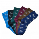 AWST Ladies Horses All Over Crew Socks - 6 Pack - Assorted Colors