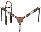 Showman Golden Plains One Ear Headstall and Breastcollar Set