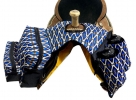 Showman  Blue Aztec Print Nylon Horn Bag