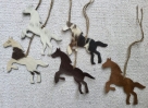 Showman Hair On Cowhide Horse Western Christmas Ornament - Set of 5