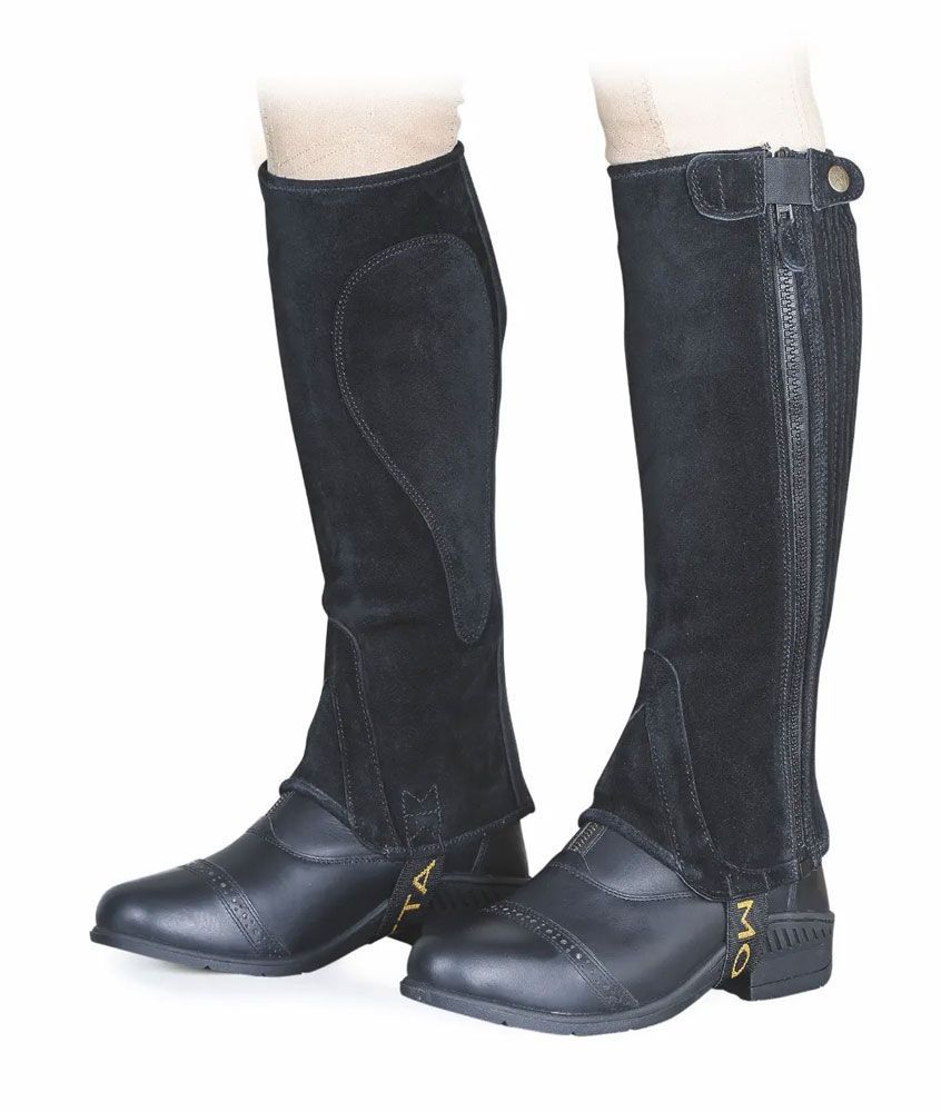 Shires Moretta Suede Horse Riding Half Chaps Adult reinforced inner calves an... 