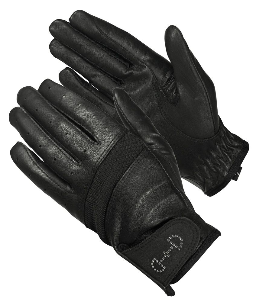 Equestrian Horse Riding Gloves LADIES Genuine Leather High Quality Black